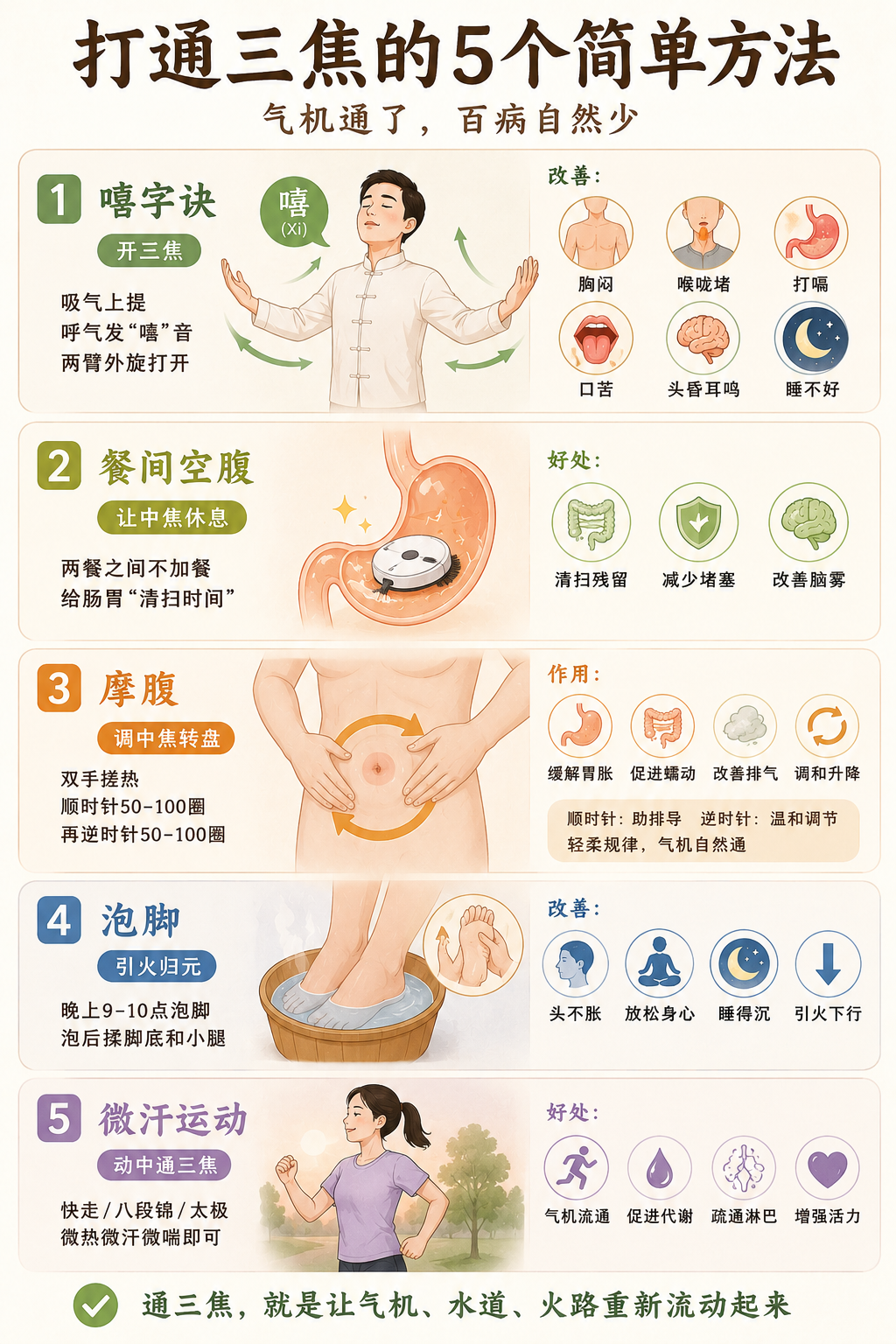 三焦日常调理方法